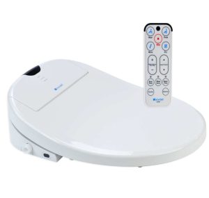 Swash 1000 Bidet Seat Biscuit Color - side view remote