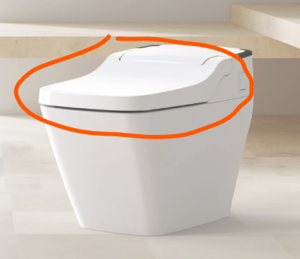 VOVO TCB-090S / TCB-090SA Complete Bidet Top Assembly Replacement